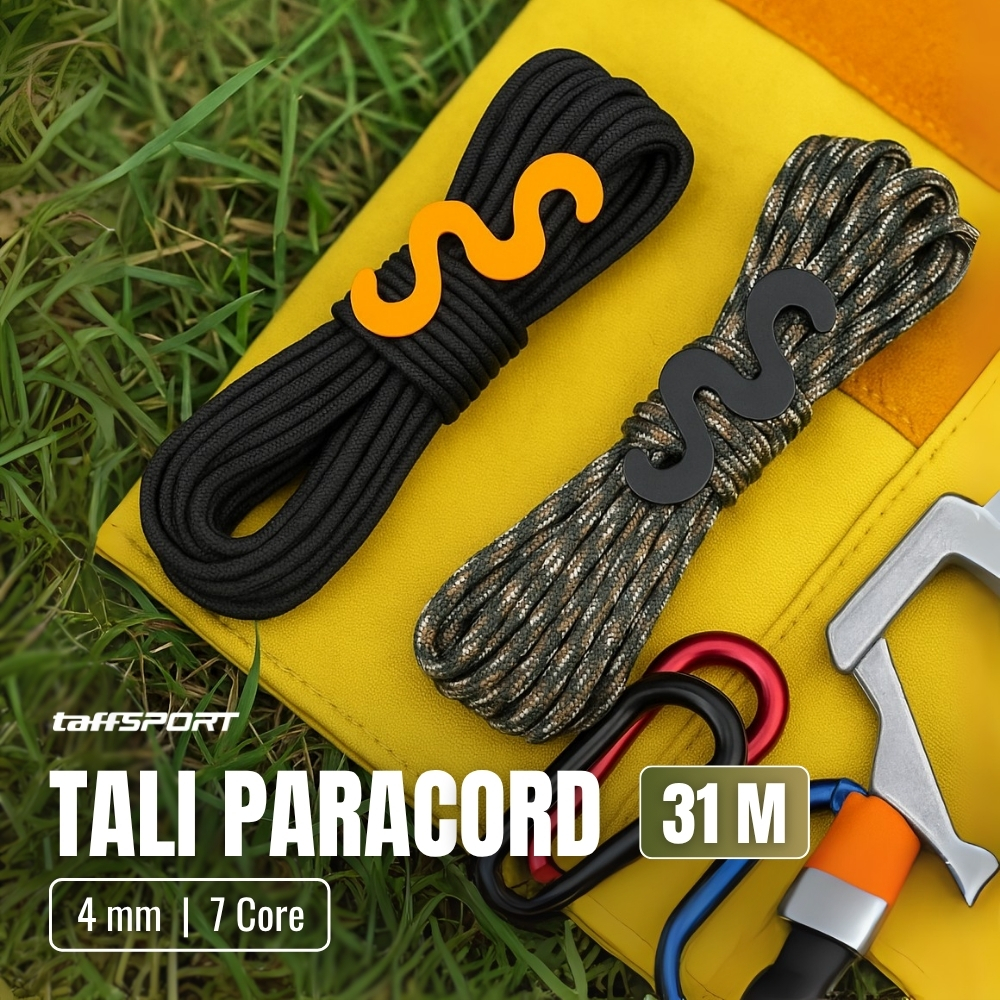 Gambar produk TaffSPORT Tali Paracord Tenda Camping Adventure 7 Core 4mm 31M - SS01