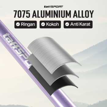 Gambar produk TaffSPORT Tongkat Hiking Lipat Trekking Pole Aluminium Alloy 120 cm - Z1802