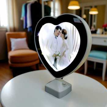 Gambar produk LOX Cermin Make Up Heart Shaped Magic Mirror Table LED - L-223
