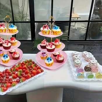 Gambar produk AXOP Rak Kue Susun 3 Tingkat Plate Cake Decoration Big Love - A-33