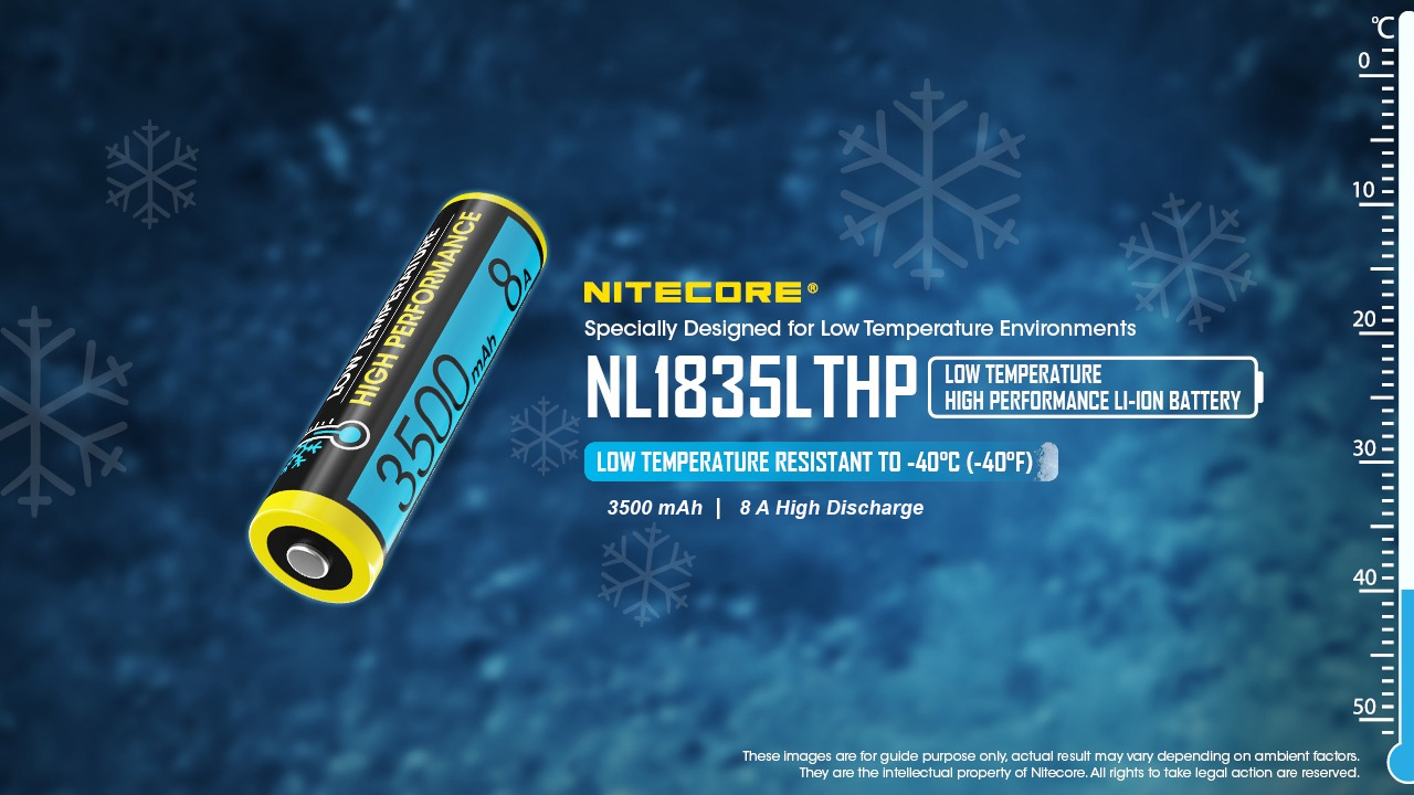 Gambar produk NITECORE Baterai Rechargeable 18650 Li-Ion 3.6V 3500mAh 1 PCS - NL1835LTHP