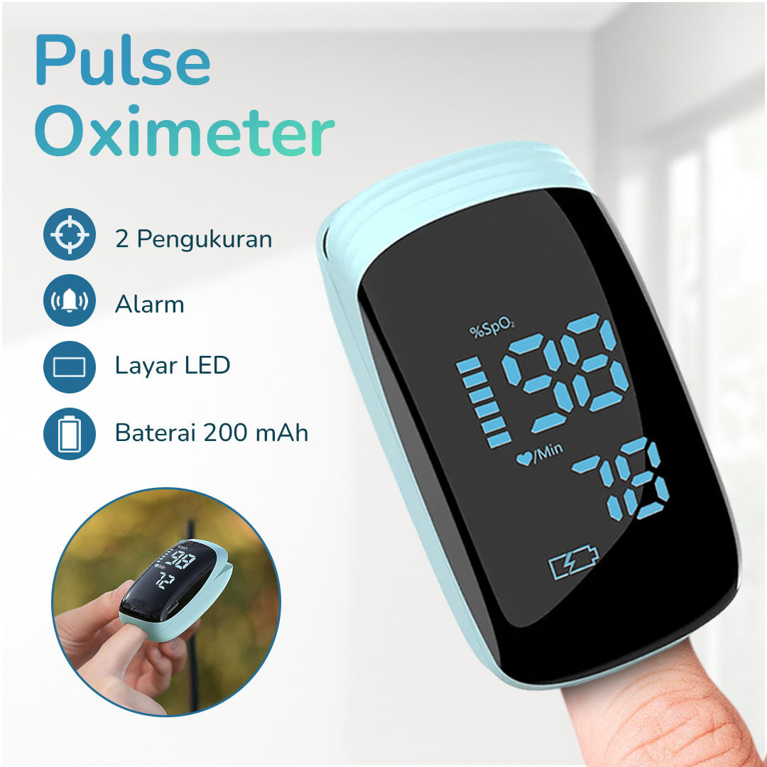 Gambar produk AIQUE Fingertip Pulse Oximeter Alat Ukur Saturasi Oksigen Darah - TY-05