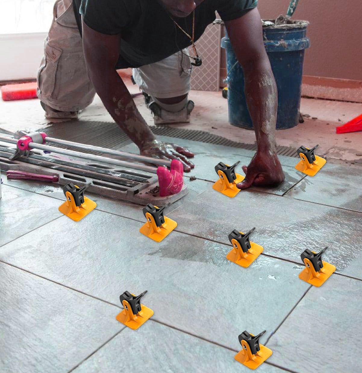 Gambar produk CHANYEEN Alat Perata Keramik Reusable Tile Leveling 1.5mm 50 PCS - LZH017