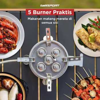 Gambar produk TaffSPORT Kompor Gas Portable Lipat 5 Burner Ultralight Camping Stove - WS542