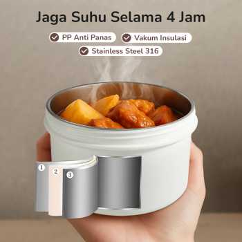 Gambar produk SUNGMAOY Kotak Makan Tahan Panas Lunch Box 3in1 470ml 650ml with Bag - SM31