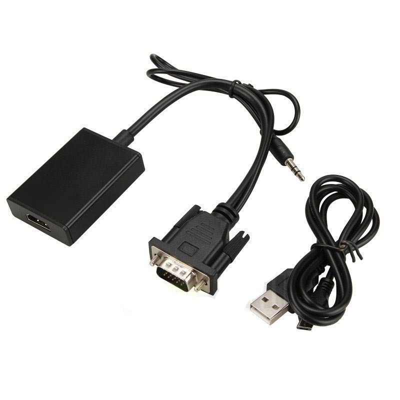 Gambar produk Kabel Adapter Converter VGA Male ke HDMI 1080p dengan Audio
