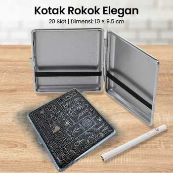 Ophone Kotak Rokok Elegan Leather Cigarette Box Case 20 Slot - J-18
