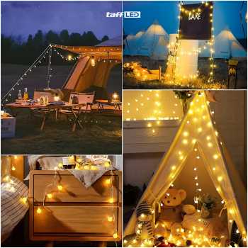 Gambar produk TaffLED Lampu Hias Gantung String Lights Model Bohlam Mini Waterproof 6M - ZYD0931