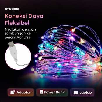 Gambar produk TaffLED Lampu Hias LED String Lights Multifunctional 100 Light 10M - X-100