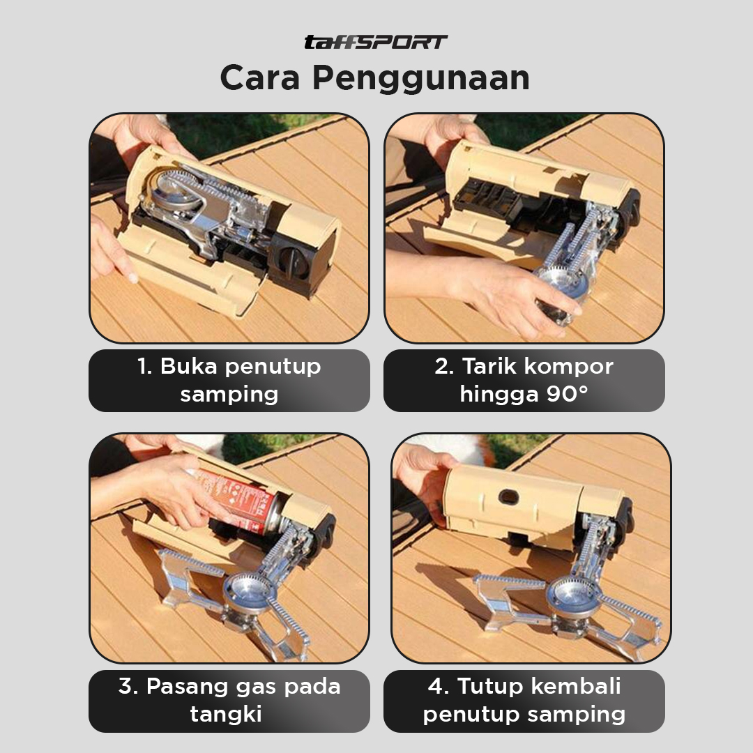 Gambar produk TaffSPORT Kompor Gas Portable Mini Lipat Ultralight Camping Stove - PYB-DKS1001