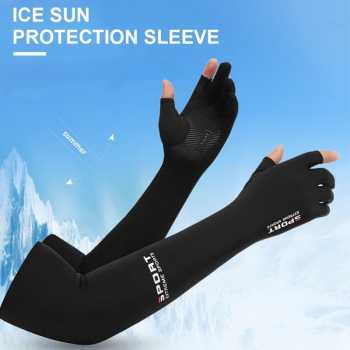 Gambar produk YXST Sarung Tangan Panjang Manset Sleeve Two Fingers Sunscreen Spandex - SP10