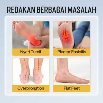 Gambar produk Insole Sepatu Alas Kaki Orthopedic 3D Premium Orthotics Flat Foot L