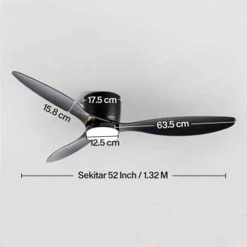 Gambar produk SOVE Kipas Angin Gantung Lampu Tri Color Ceiling Fan 52 Inch - YN-45