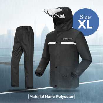 Rhodey Jas Hujan Setelan Reflektif Strip Sepeda Motor - 7508