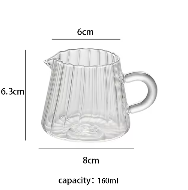 Gambar produk YWDL Teko Teh Pitcher Coffee Milk Jug Borosilicate Glass 160ml - YD6