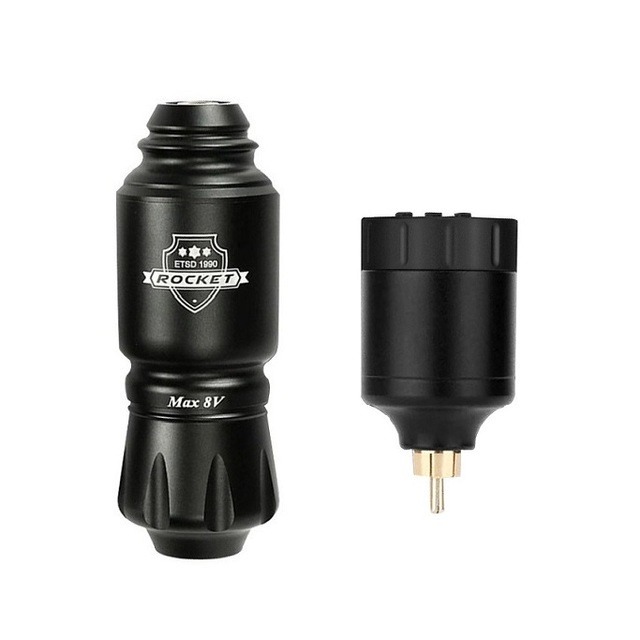 Gambar produk ROCKET Wireless Tattoo Machine Kit Travel 4mm 1300mAh with Cartridge - YL359