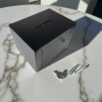 Gambar produk DEBOX Kotak Brankas Hotel Mini Home Safe Deposit Box dengan Lubang Koin - DE501