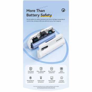 Gambar produk ESSAGER Power Bank Kapsul Mini 2in1 Type C Lightning PD 20W 5000mAh - QH-185
