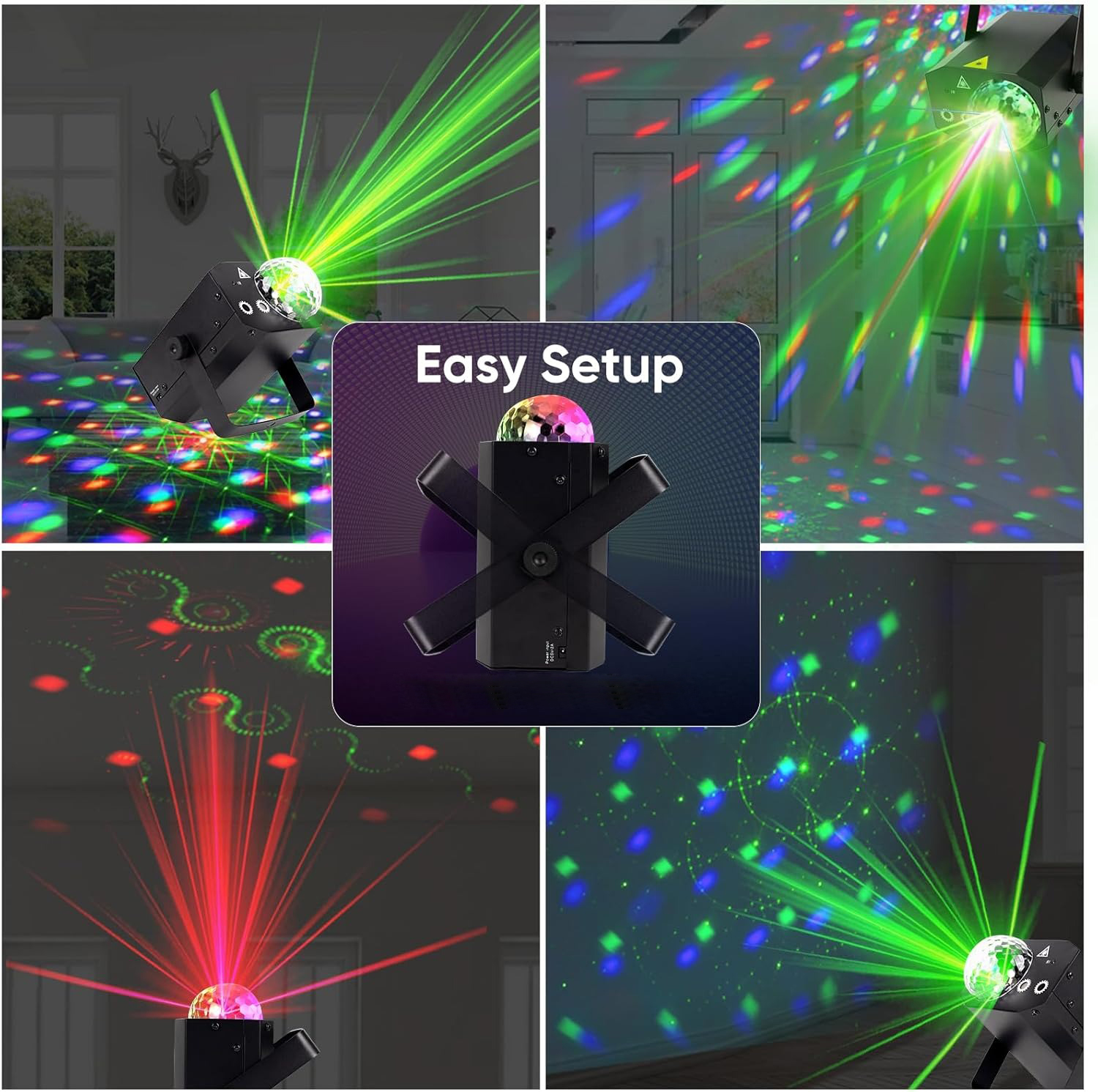 Gambar produk ALIEN Lampu Proyektor Disco 16 Patterns 240V 10W with Remote Control - TC-7007P