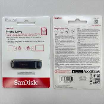Gambar produk SanDisk Phone Drive USB Type-C Lightning 90MB/s 128GB - SDIXD0N