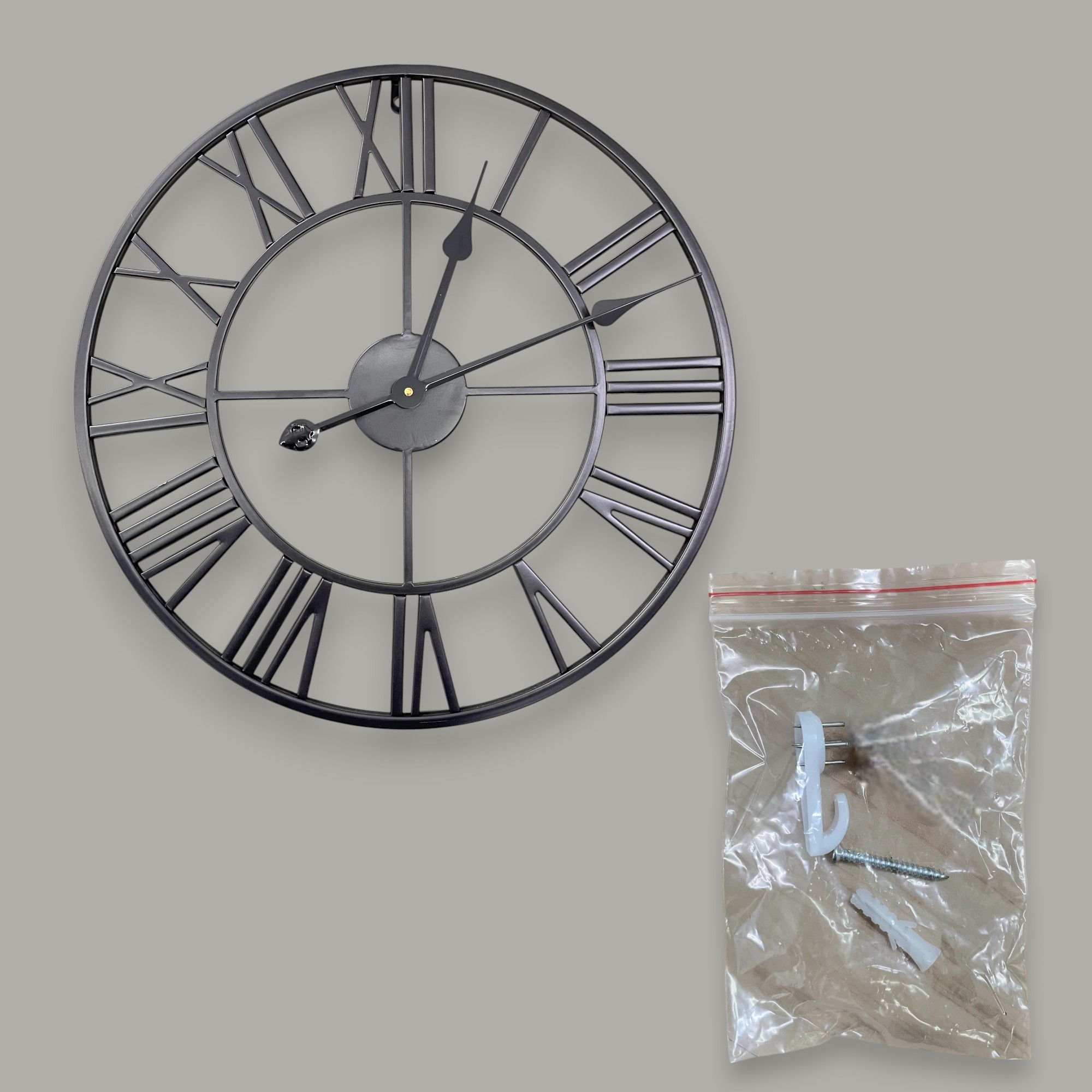 Gambar produk Meigar Jam Dinding Bulat Quartz Creative Model Vintage 60cm - H68