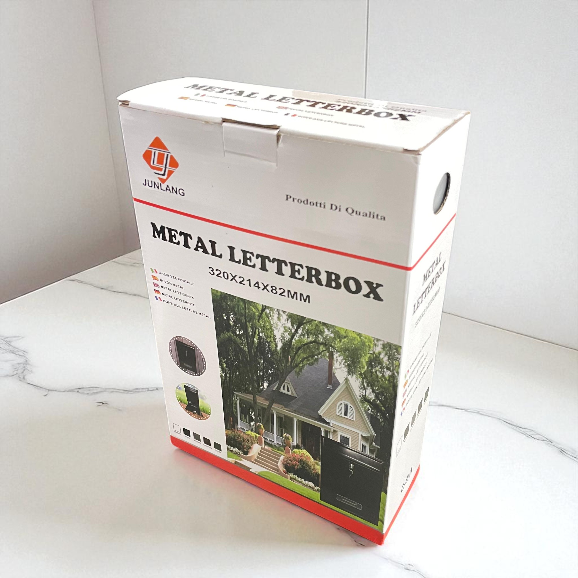 Gambar produk JUNLANG Kotak Surat Pos Metal Mailbox Outdoor with Lock 21.5x9x32cm - KH-32