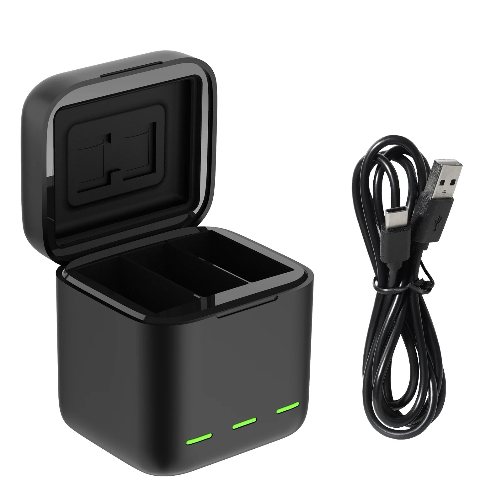 Gambar produk TELESIN Charger Baterai Box GoPro Hero 13 3 Slot 2.4A - S0-BCG-10-TGP