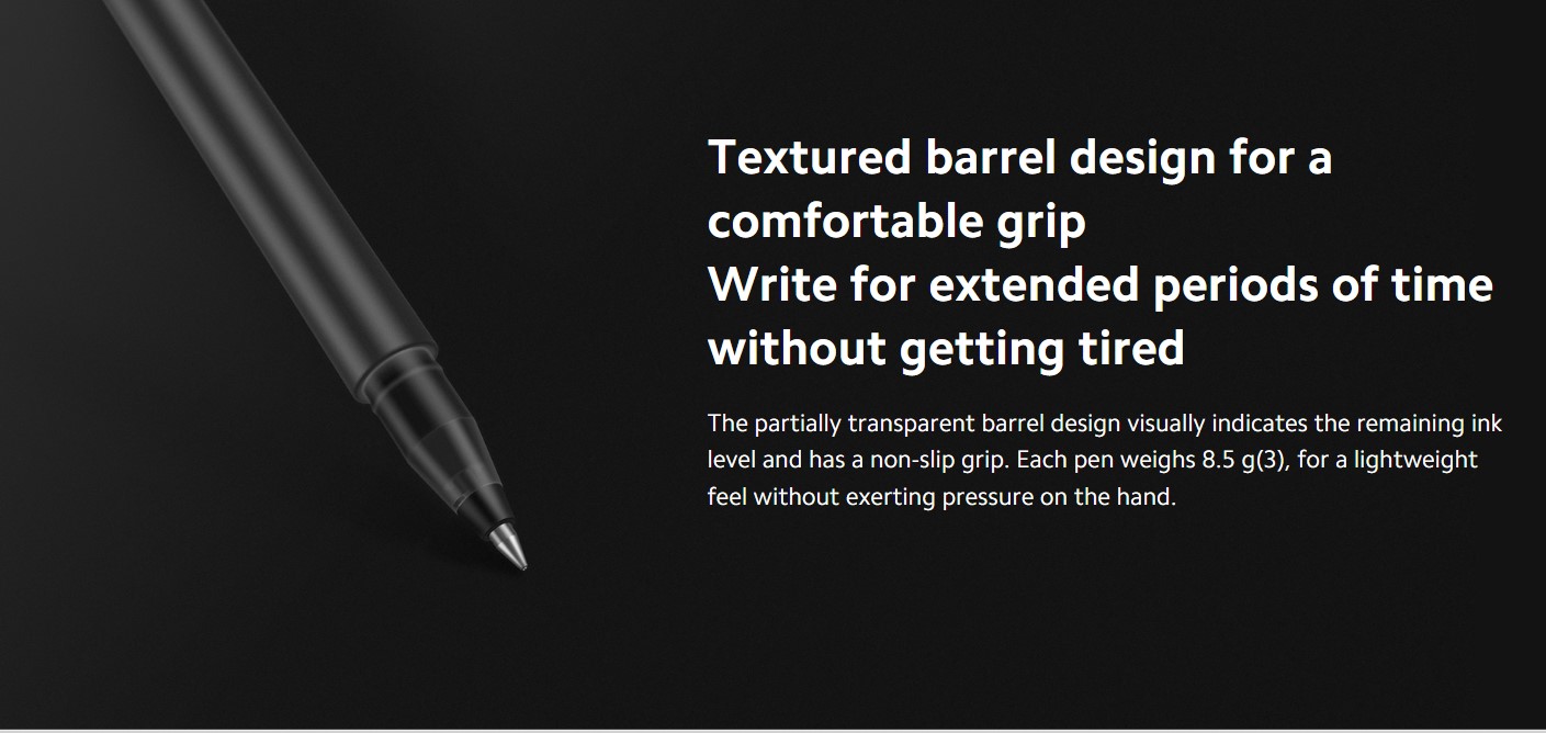 Gambar produk Xiaomi Mi Jumbo Gel Ink Pen Pena Cair Pulpen 0.5mm 10 PCS - MJZXB02WC