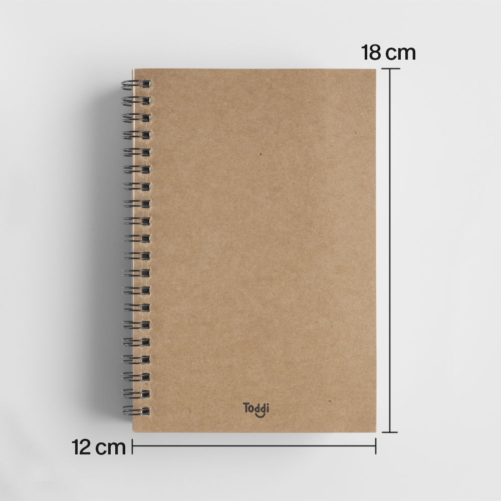 Gambar produk Toddi Buku Jurnal Softcover Notebook Diary 68GSM 100 Halaman Blank - TD6