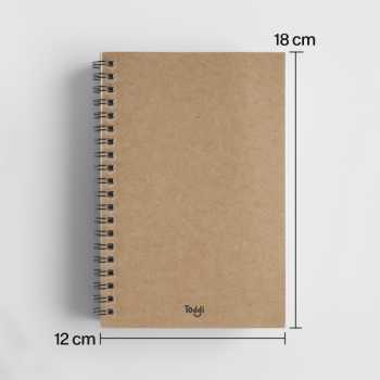 Gambar produk Toddi Buku Jurnal Softcover Notebook Diary 68GSM 100 Halaman Blank - TD6