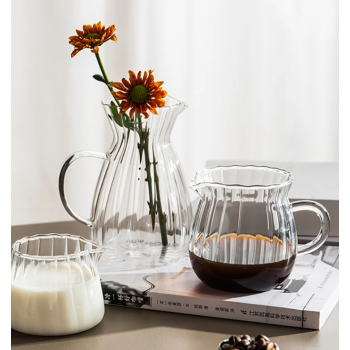 Gambar produk YWDL Teko Teh Pitcher Coffee Milk Jug Borosilicate Glass 370ml - YD1