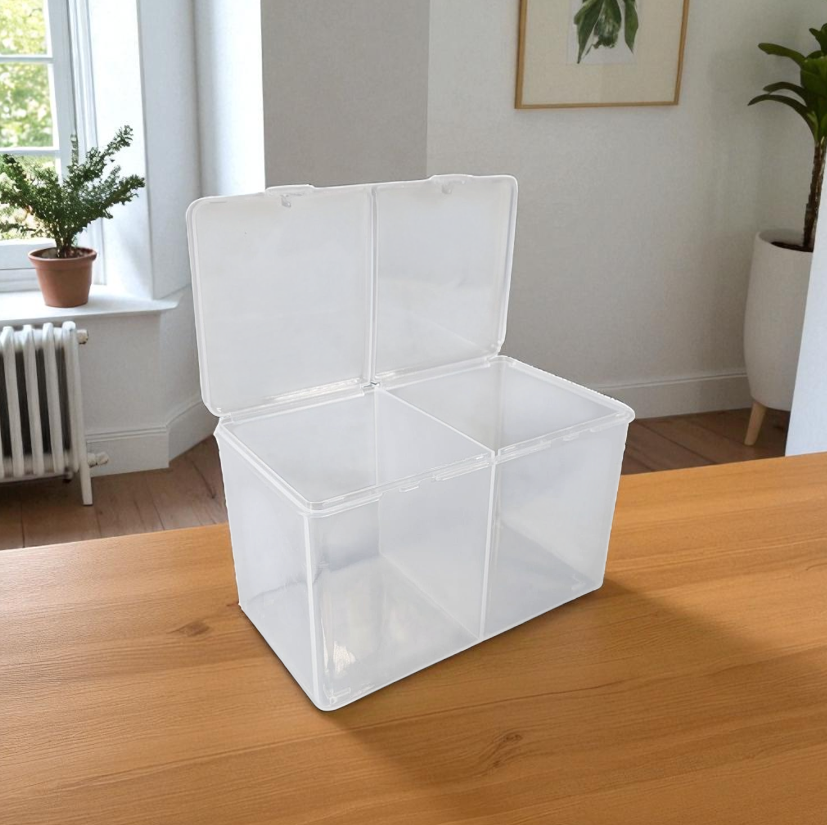 Gambar produk Acolehuma Tempat Kapas Multifungsi Dual Compartment Make Up Storage - AH097