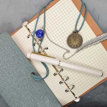 Gambar produk Ticentral Buku Jurnal Leather Notebook A6 160 Halaman Grid Blank Line - T860