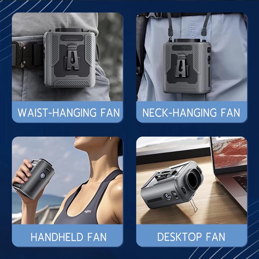 Gambar produk MIRIBI Kipas Angin Pinggang Portable Waist Fan 5 Speed 6000mAh - M600