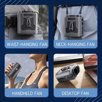 Gambar produk MIRIBI Kipas Angin Pinggang Portable Waist Fan 5 Speed 6000mAh - M600