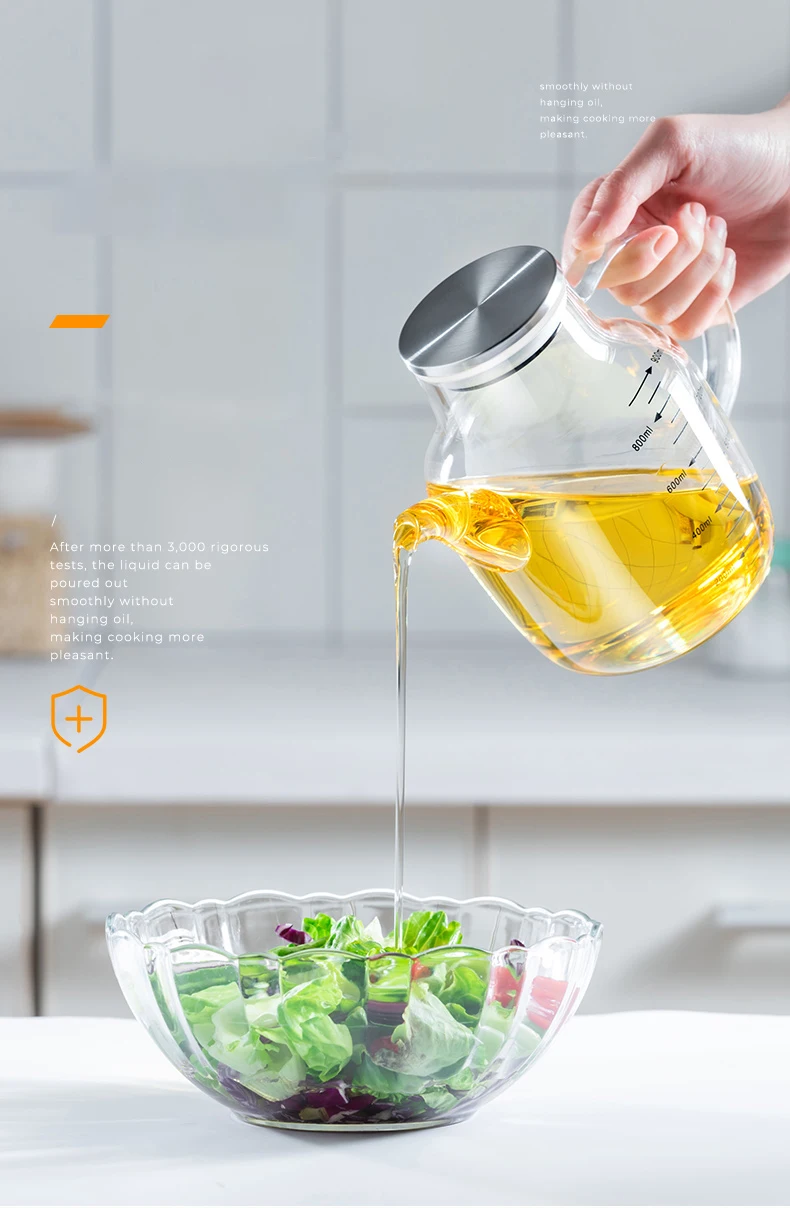 Gambar produk FMA Botol Minyak Borosilicate Glass Oil Pot Leakproof Heat-Resistant 900ml - FM-2PL