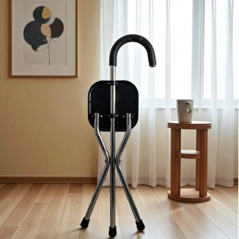 Gambar produk GAIWANZI Tongkat Jalan Kursi Lipat 2in1 Foldable Cane Chair Portable - GZD05