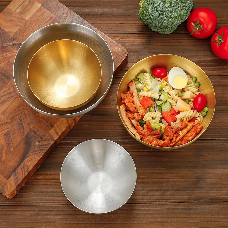 Gambar produk ALRY Mangkuk Mie Salad Stainless Steel Korean Style Noodle Soup Bowl 20cm - ZX-304