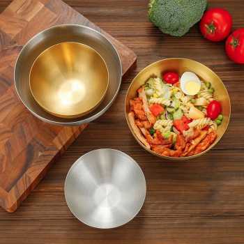 Gambar produk ALRY Mangkuk Mie Salad Stainless Steel Korean Style Noodle Soup Bowl 20cm - ZX-304