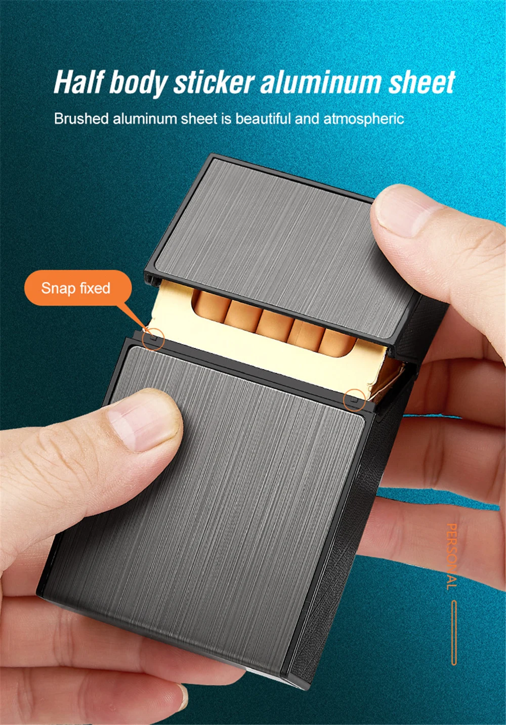 Gambar produk Firetric FOCUS Kotak Rokok 20 Slot dengan Korek Elektrik Plasma - JD-YH093