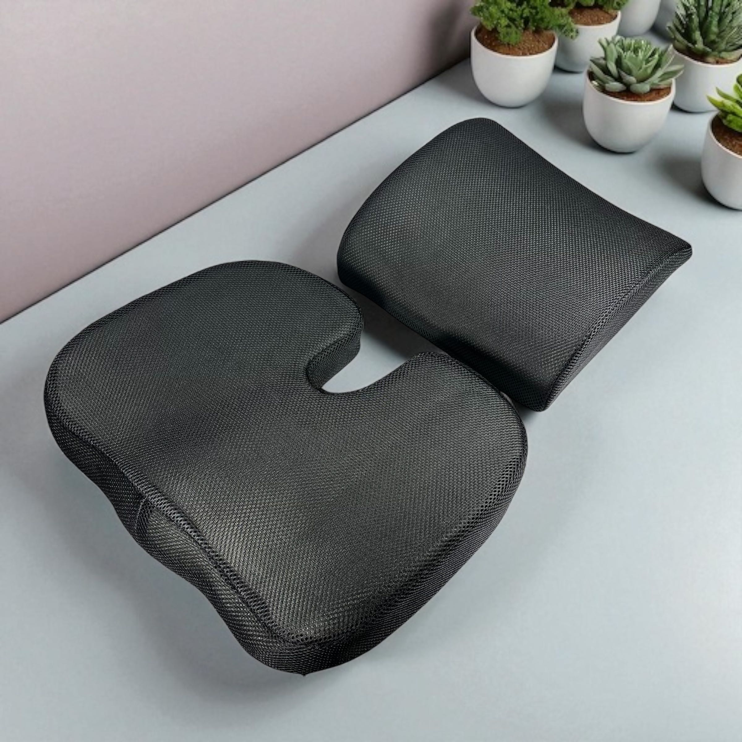 Gambar produk Bamboo Bantal Duduk Punggung Orthopedic Memory Foam Slow Rebound - INU137