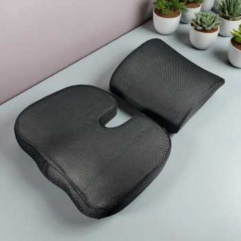 Gambar produk Bamboo Bantal Duduk Punggung Orthopedic Memory Foam Slow Rebound - INU137