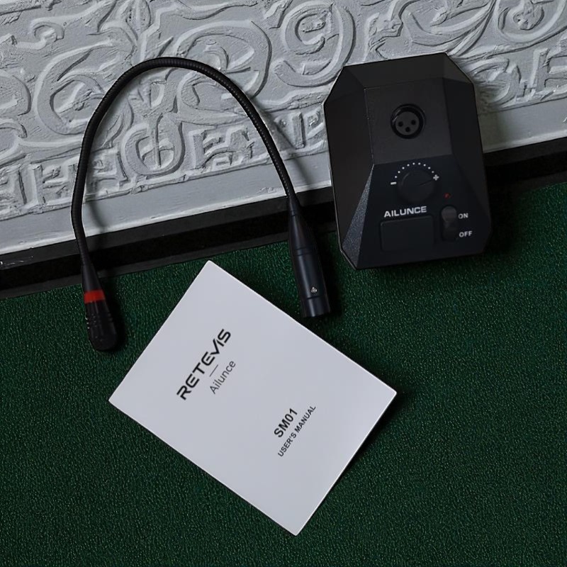 Gambar produk RETEVIS AILUNCE Desktop Microphone Two Way Radio Flexible Gooseneck - SM01