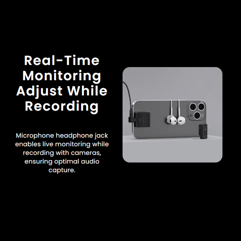 Gambar produk Udfine Mikrofon Wireless Lavalier Microphone Type C Lightning 2.4Hz - Mic Active