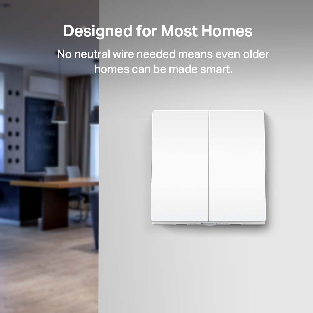 Gambar produk Tp-Link Smart Light Switch 2 Gang 1 Way 250V 3250W - TAPO S220