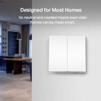 Gambar produk Tp-Link Smart Light Switch 2 Gang 1 Way 250V 3250W - TAPO S220