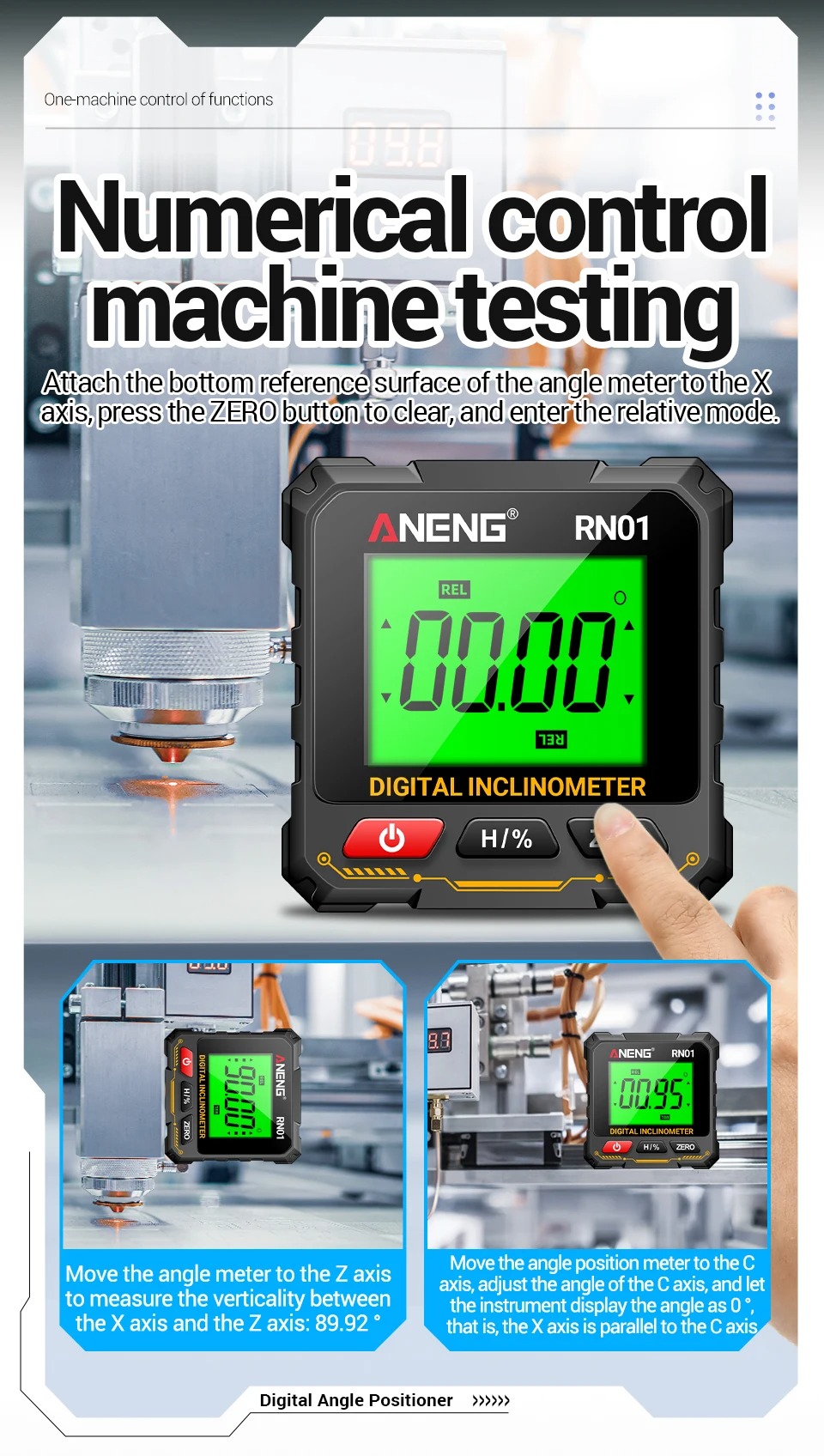 Gambar produk Aneng Angle Finder Digital Angloscope Protractor Inclinometer Magnet - RN01
