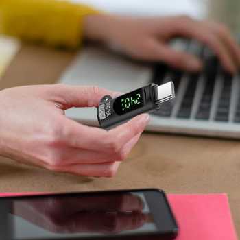 Gambar produk JOYO OTG Adapter Converter Type C Female to Male Digital Display 240W - F62C