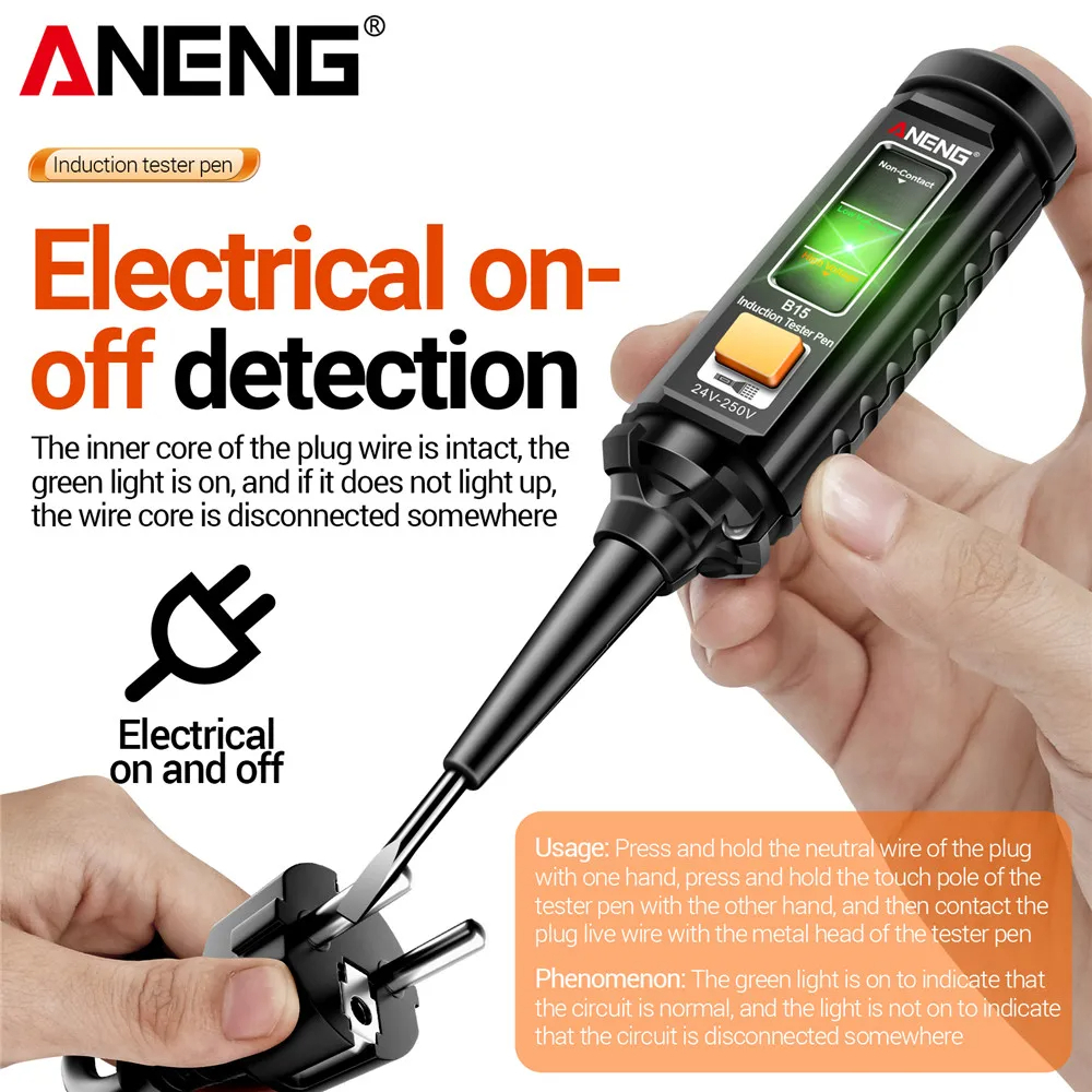 Gambar produk ANENG Multimeter Tespen Tester AC Voltage NCV Sound Alarm - B15