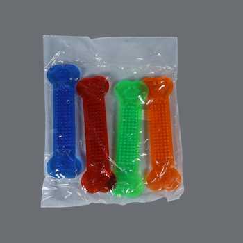 Gambar produk Bonelonov Mainan Anjing Chew Toy Soft Rubber Bite Model Tulang 4 PCS - INU138